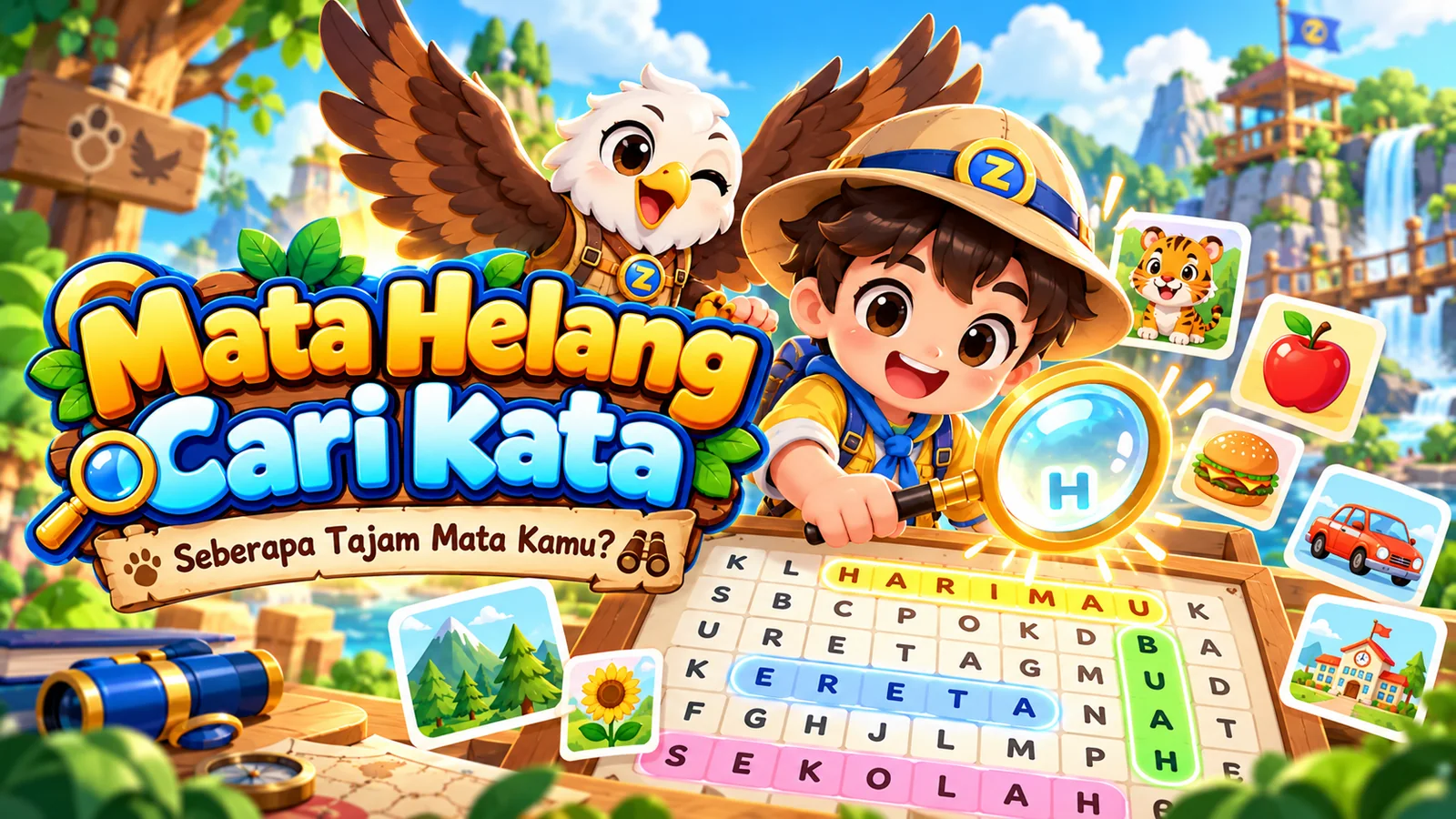 Mata Helang: Cari Kata — game cari kata dan pemerhatian